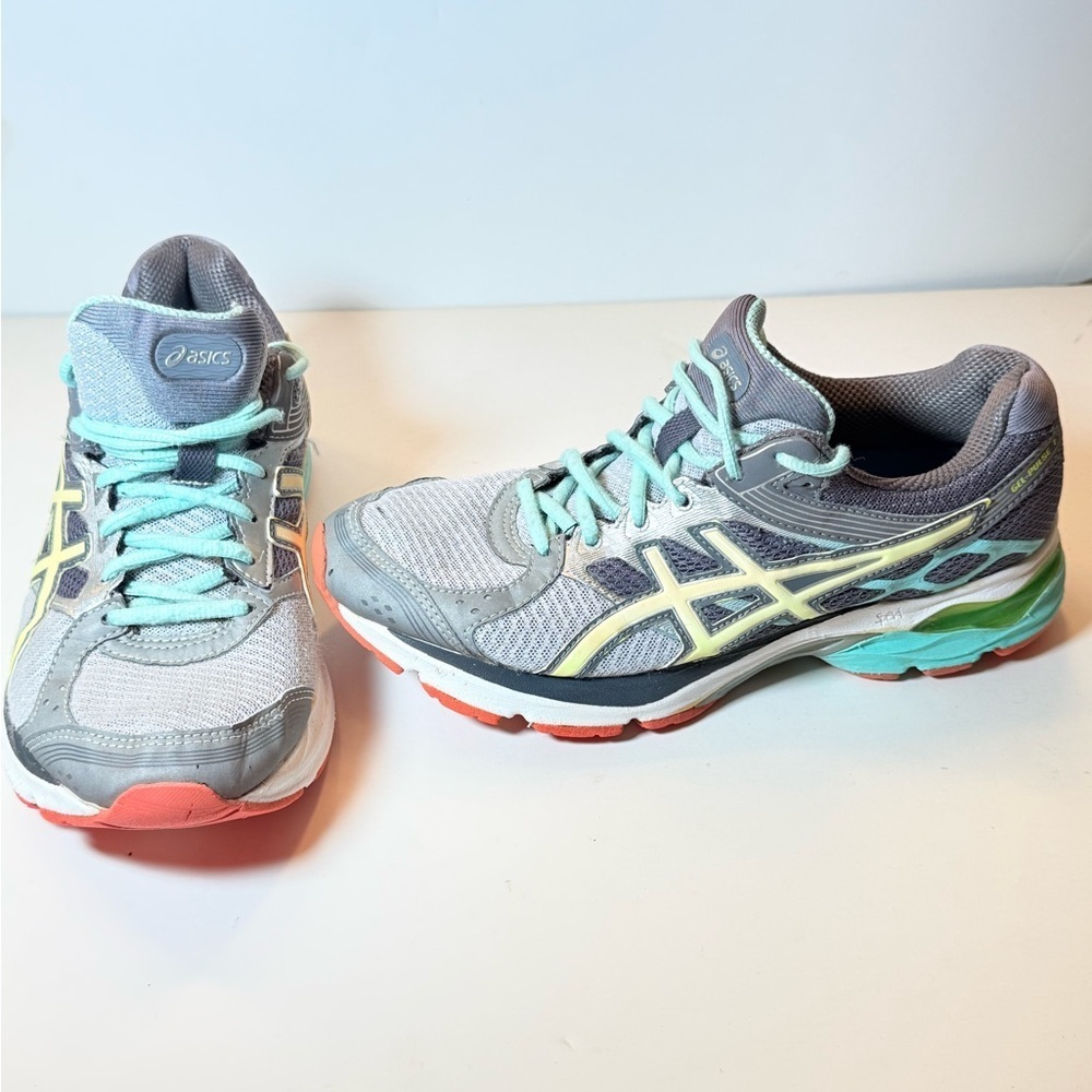 ASICS Women's Running Shoes - Gray and Mint 8.5